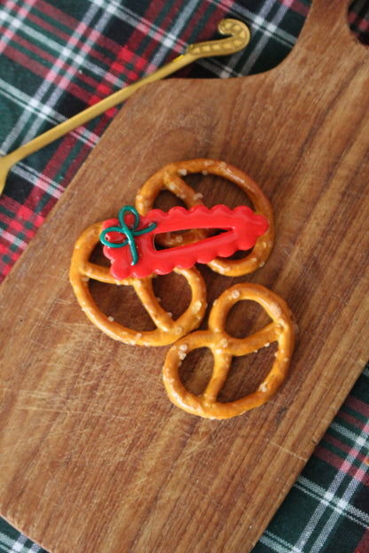 Barrette Christmas Noeud vert