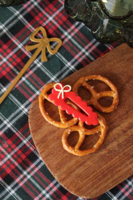 Barrette Christmas Noeud crème