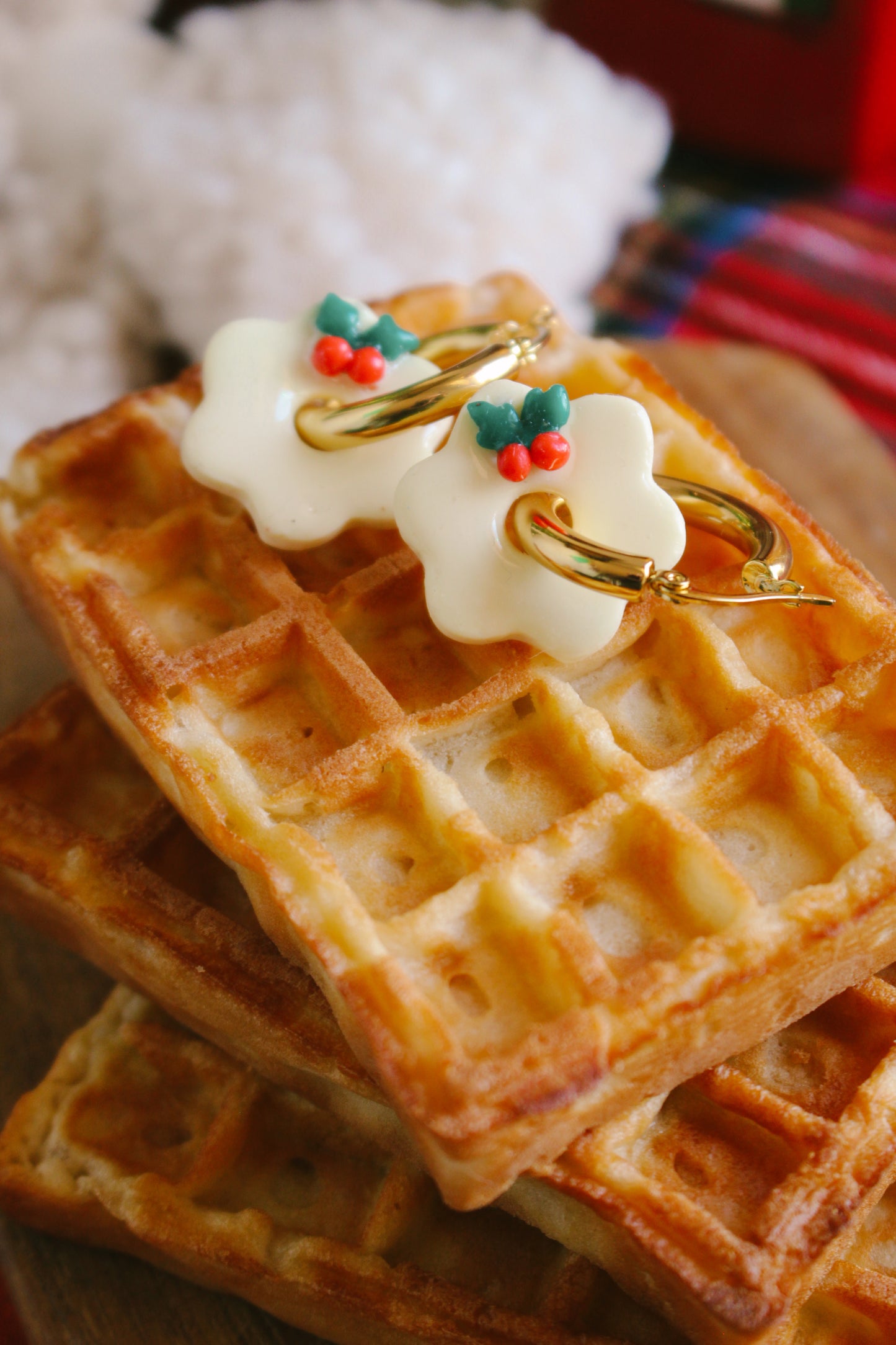 Boucles d'oreilles Christmas Houx