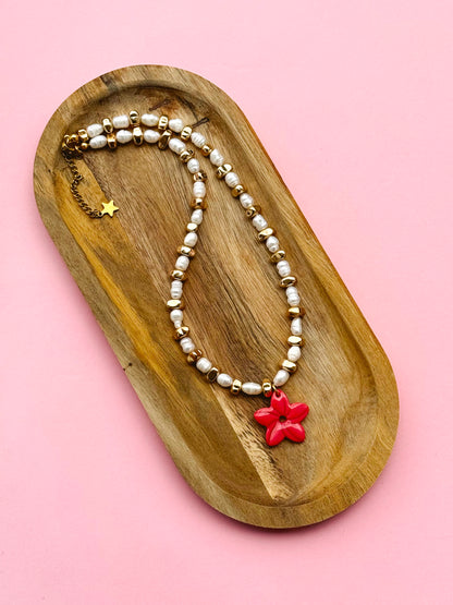 Collier fleur Aloha, 2 couleurs au choix