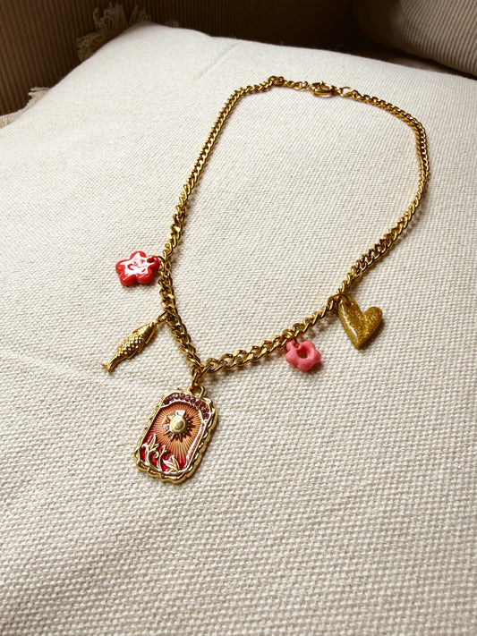 Collier charms coucher de soleil