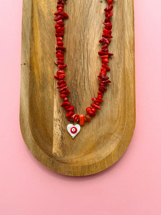 Collier Baréa coeur nacre