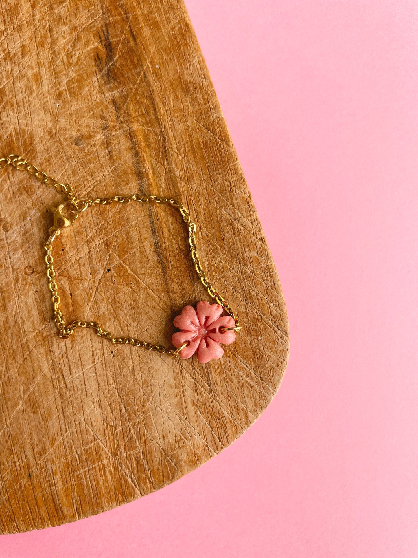 Bracelet Bruna rose pailleté
