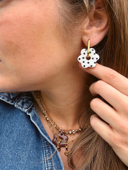 Boucles d'oreilles Polka Dots - pampilles interchangeables