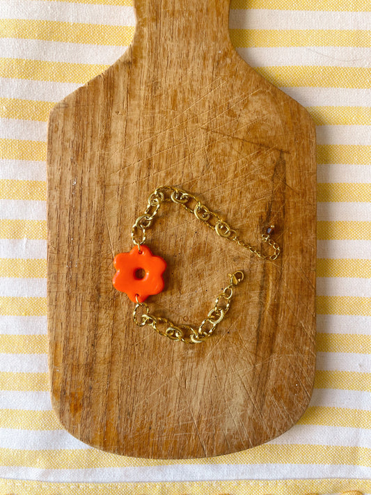 Bracelet Flower orange