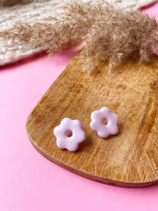Puces d'oreille Flower rose claire