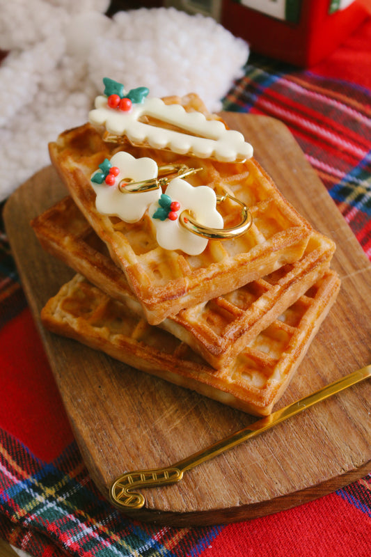 Duo Barrette - boucles d'oreilles Houx