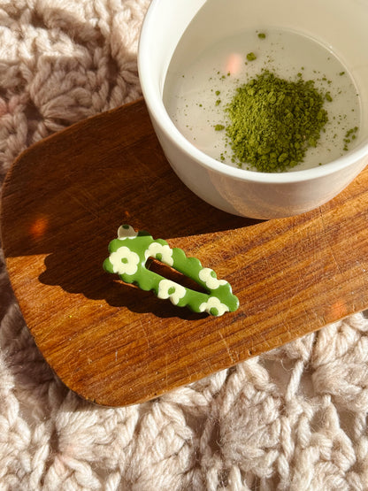 barrette fait main colorée fleur 